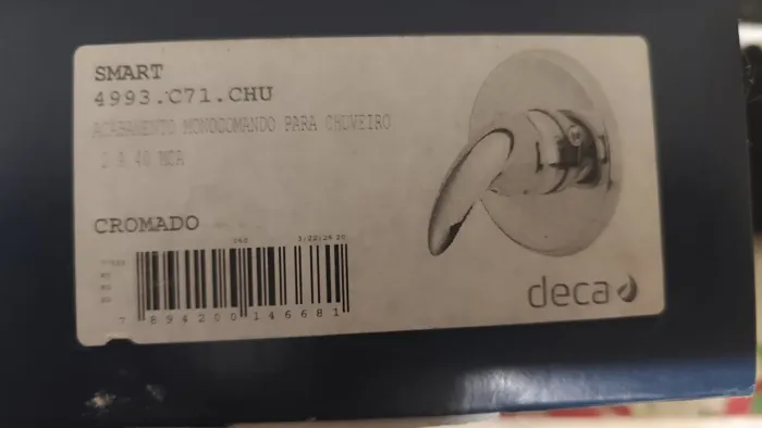 Acabamento Monocomando P/Chuveiro e Válvula P/Mictório C/Fechamento Automático Deca