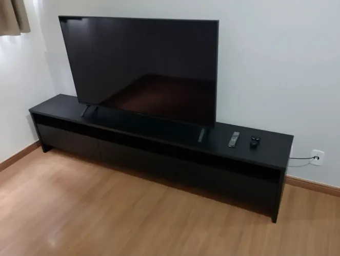 Rack aspen 2,20mt preto mdf 