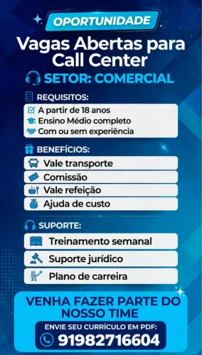 VAGAS ABERTAS!!