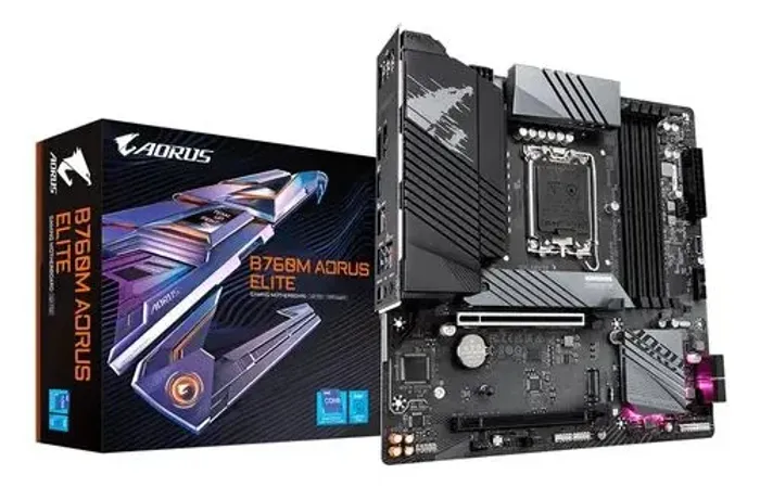 Placa Mãe Gigabyte Intel 1700 B760m Aorus Elite 4x Ddr5 Matx - LACRADA - NF - GARANTIA