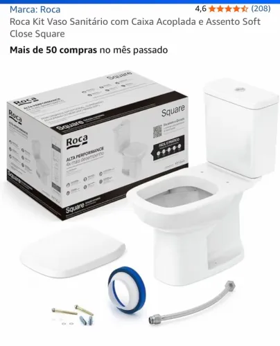 Vaso sanitário com caixa acoplada