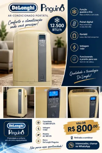 AR CONDICIONADO PORTÁTIL DE'LONGHI PINGUINO