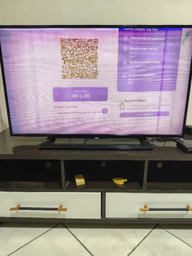 TV AOC 43" - Com defeito no display - Para Retirada de Peças - Tela e Placas ok.