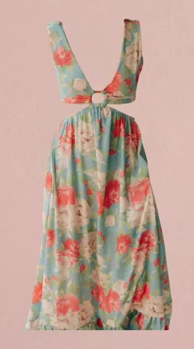 vestido floral tamanho P,M
