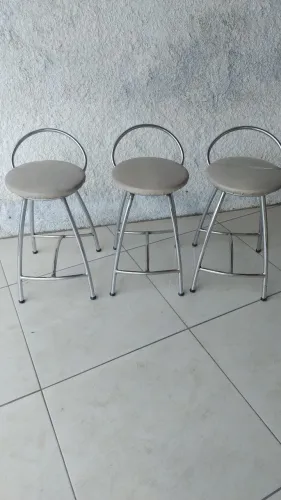 Banquetas de aço cromado