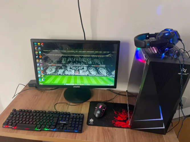PC Gamer/Trabalho Ryzen 7 PRO 4750GE + Monitor e Periféricos