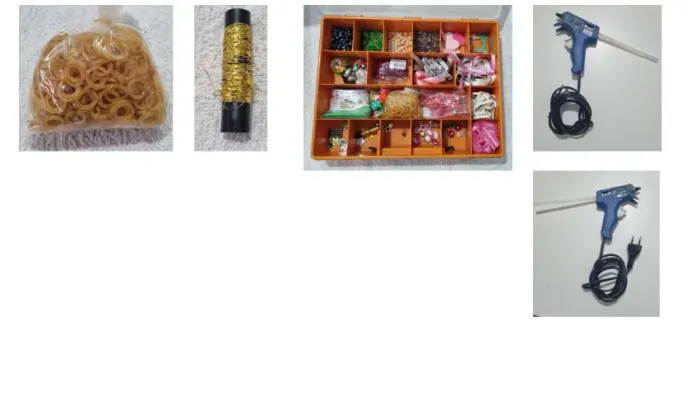 Materiais para fazer laços e outros artenasatos