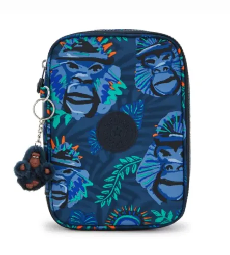 Estojo kipiling monkey azul 
