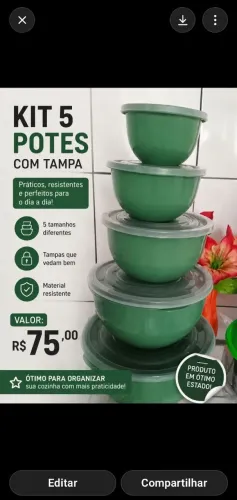 Potes com tampa