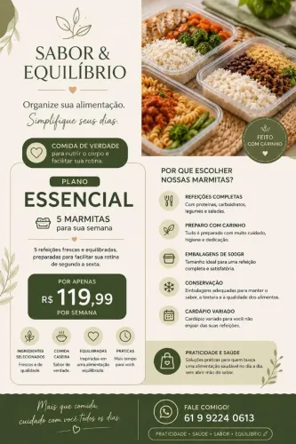 Alimentação com sabor e equilíbrio