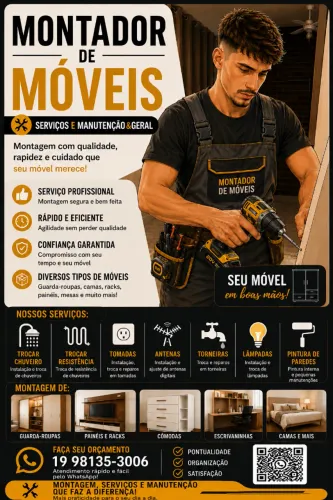 Montador de Móveis, Manutenção e Serviços Gerais