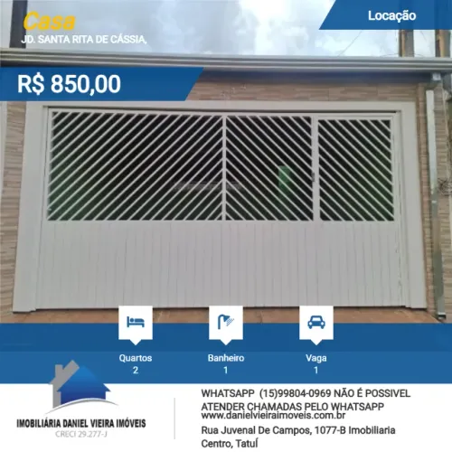 Casa no Santa Rita, 2 quartos