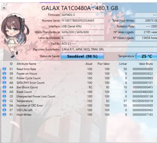 SSD 480 GB Galaxy Gamer