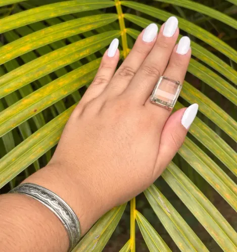 Anel de Prata 925 Quartzo 