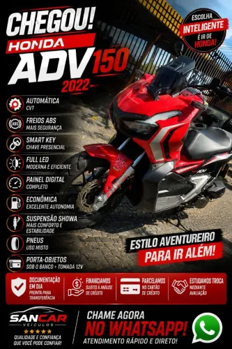 HONDA ADV 150 ? 2022 ? AUTOMÁTICA ? ABS<br>