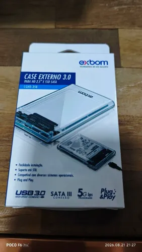 HD WD Blue 1TB + Case Externo USB 3.0 para HD/SSD SATA 2.5"
