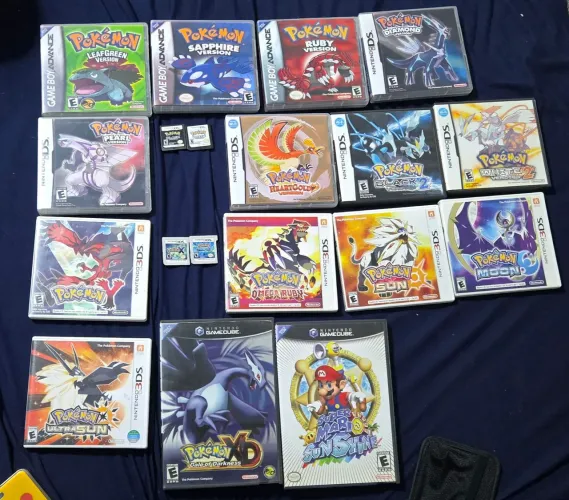 Coleção de jogos pokémon original GBA, DS, 3DS, GAMECUBE