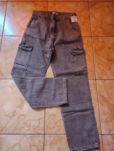 Calça Jeans Feminina Cargo NOVA