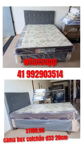 Cama box casal espuma d33 20cm # 10x sem juros no cartão 