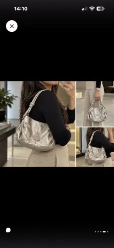 Bolsa Jimmy Choo metalizada em couro