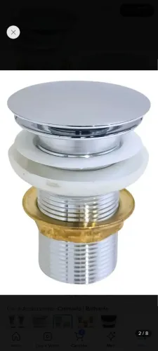 Novo na caixa 1Válvula Ralo Click 1.1/4 Metal P/ Pia e Cuba Cromada
