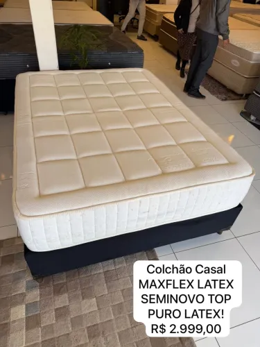 Cama box Casal MAXFLEX LÁTEX SEMINOVO TOP - ENTREGAMOS