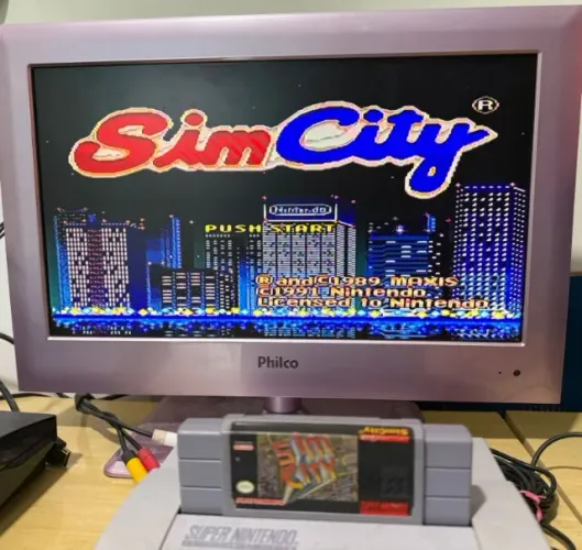 Jogo Fita Sim City Original Playtronic Super Nintendo Snes Simcity
