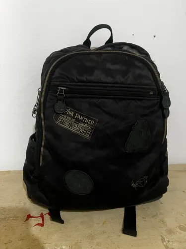 Mochila pantera cor de rosa vintage