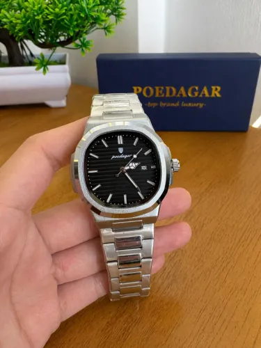 Relógio Poedagar Old Money Aço Inox Luxo Premium Masculino