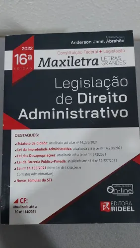 Legislação de Direito Administrativo - Maxiletra (16ª Edição - 2022) livro