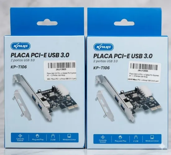 Placa PCI-E USB 3.0<br><br>R$ 40,00