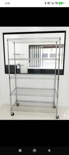 Estante inox industrial 5 prateleiras reforçada