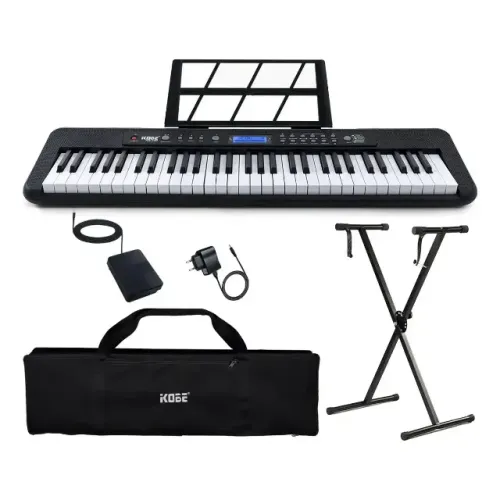 Teclado Kobe KB-300 61 Teclas Sensitivas + Kit Completo