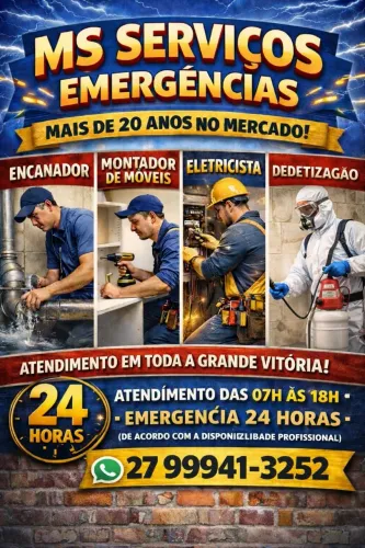 Marido de aluguel, eletricista, encanador, montador de móveis, desentupimento