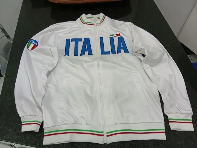 Seleção italia, italiana, branca, blusa, retrô, rara