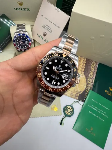 Relógio Rolex GMT Master 2 Rose Gold 