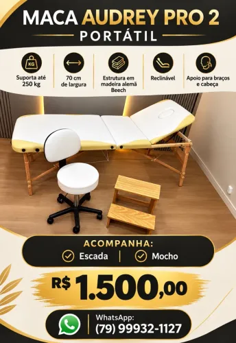 Maca Audrey conjunto completo com mocho e escada