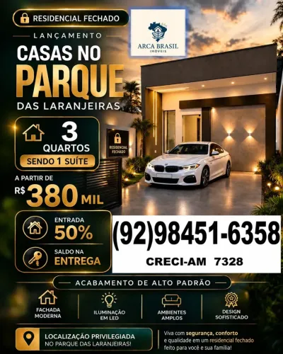 VENDE-SE CASAS NOVAS PQ. DAS LARANJEIRAS PROX. COND. SÃO JUDAS RESIDENCIAL FECHADO