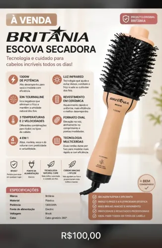 Vendo secador de cabelo e escova