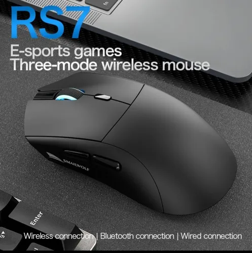 (Novo) Mouse Gamer Smailwolf RS7 Preto