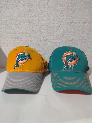 2 Bonés Miami Dolphins NFL Reebok Originais Vintage L/XL