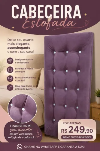 Cabeceira estofada 