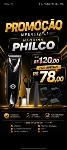 Promoção máquina de barbear Philco