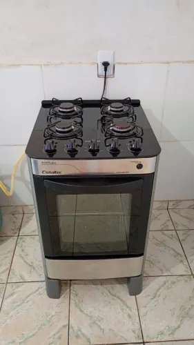 Fogão 4bocas esmaltec inox eletrico