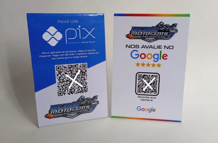 Plaquinha Google Avaliação + QR Code = Ganhe Mais Clientes