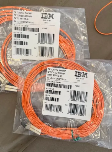 Kit 10 un IBM Cordão Óptico Duplex LC-LC Multimodo 50/125 5 Metros