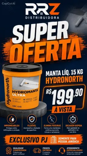SUPER OFERTA - Hydromanta Ultra 15kg - R$199,90 à vista