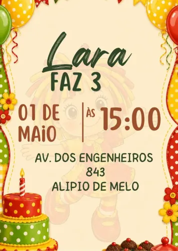 Convite Aniversário Personalizado | Vídeo Animado 1min + Música Completa 4min<br>