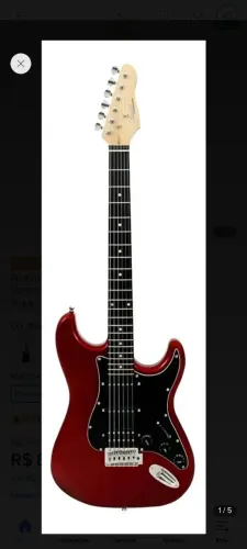 Guitarra G101 Mr/bk Hss Giannini + Capa