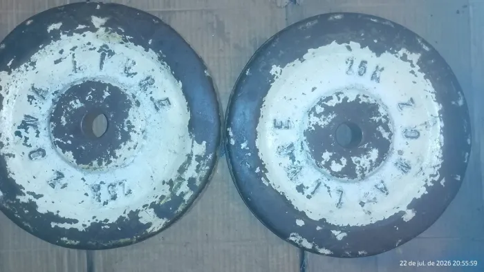 Anilhas de ferro com 25 cada